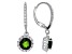 Green Russian Chrome Diopside Sterling Silver Dangle Earrings 2.80ctw