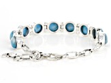 Blue Larimar Sterling Silver Bracelet