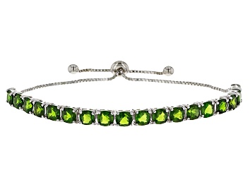15.75 ctw Russian Diopside Bracelet in Platinum Over Sterling Silver Russian Jewelry Bracelet For Women Birthstone Jewelry Gift 7.25 In