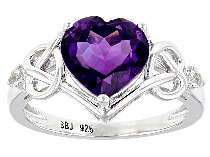 Details about  / Size 8 Double Round Purple Brazil Natural AMETHYST Ring 925 STERLING SILVER #21