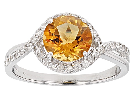 Yellow Brazilian Citrine Sterling Silver Ring 2.02ctw