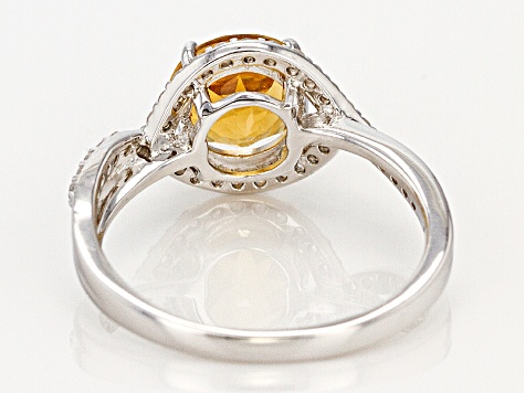 Yellow Brazilian Citrine Sterling Silver Ring 2.02ctw