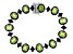 Green Peridot Rhodium Over Sterling Silver Bracelet 17.25ctw