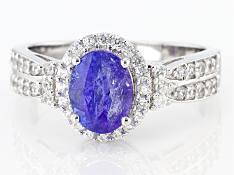 23x14mm Gorgeous Rich Blue Violet Tanzanite Woman/'s Wedding Silver Rings US 7.0