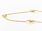 Yellow Brazilian Citrine 18K Yellow Gold Over Sterling Silver Station Necklace 30.00ctw