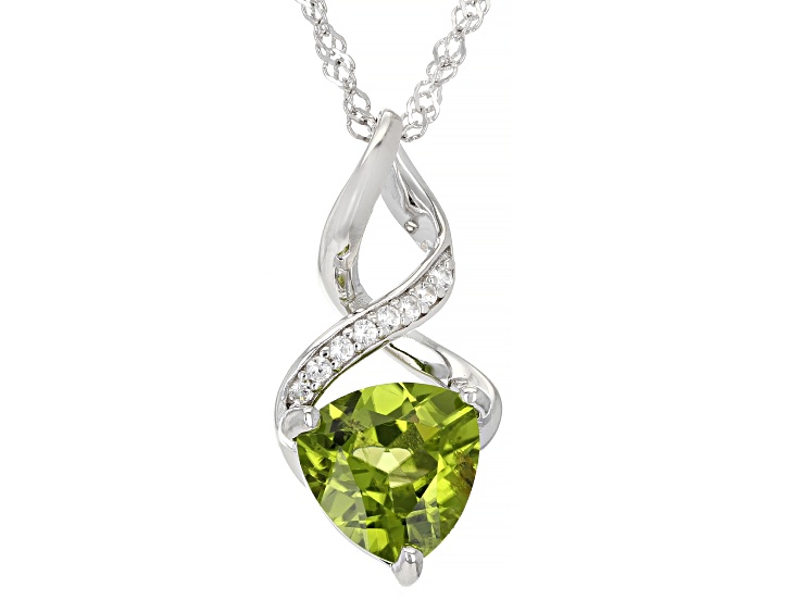 ★21-22新作★DEEPBROW★peridot 2way initial necklace Gemstone and Diamond Duo Necklace – Lindsey Leigh Jewelry