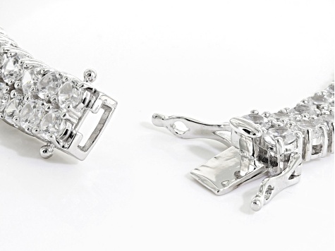 White Zircon Rhodium Over Sterling Silver Bracelet 24.00ctw White Zircon Rhodium Over Sterling Silver Bracelet 24.00ctw