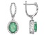 Green Emerald Rhodium Over Sterling Silver Earrings 4.61ctw