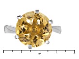 Yellow Citrine Rhodium Over Sterling Silver Ring 6.00ct