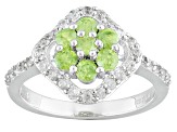 Green Demantoid Sterling Silver Ring 1.32ctw