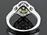 Green Demantoid Sterling Silver Ring 1.32ctw