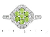 Green Demantoid Sterling Silver Ring 1.32ctw