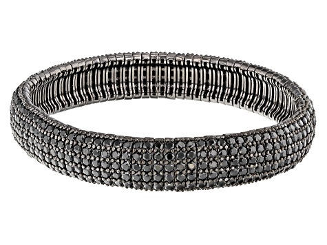 Black Spinel Sterling Silver Stretch Bracelet 17 32ctw Docx509 Black Spinel Sterling Silver Stretch Bracelet 17 32ctw
