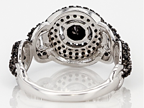 Jtv sterling silver band rings for women black