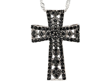 White Diamond 14k White Gold Dangle Pendant And Chain 0.50ctw