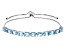 Swiss Blue Topaz Rhodium Over Sterling Silver Bracelet 5.91ctw