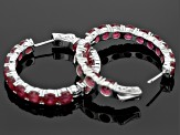Mahaleo® Ruby Rhodium Over Sterling Silver Earrings 19.00ctw