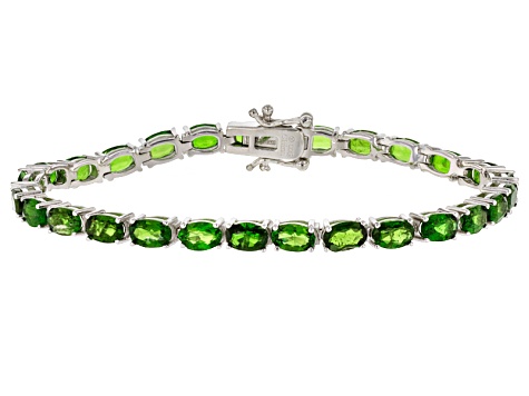 Green Chrome Diopside Sterling Silver Bracelet 12 20ctw Docx813 Green Chrome Diopside Sterling Silver Bracelet 12 20ctw