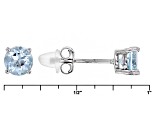 Multi-Gem Rhodium Over Sterling Silver Earrings Set of 5 5.00ctw