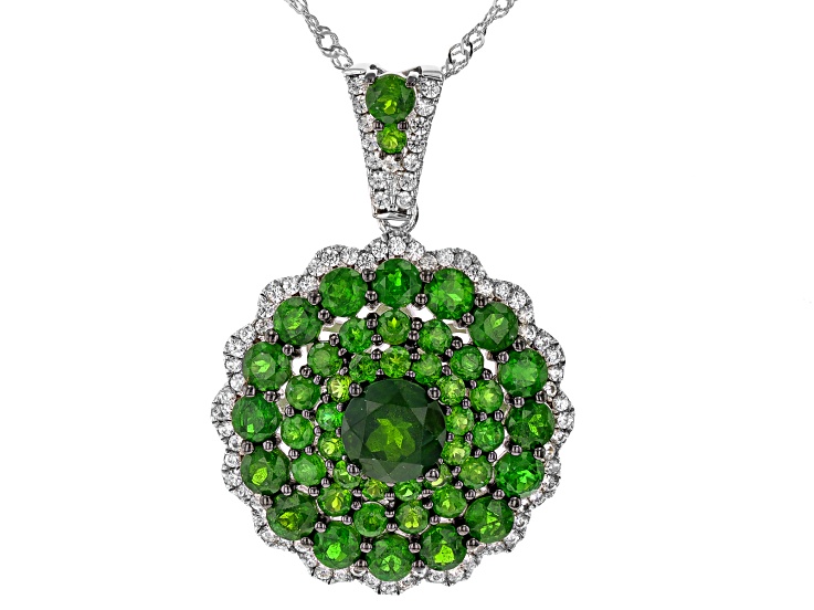 Chrome store diopside pendant