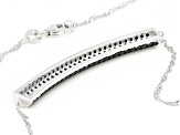 Black Spinel Rhodium Over Sterling Silver Necklace 2.07ctw