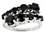Black Spinel Rhodium Over Sterling Silver Ring 3.80ctw