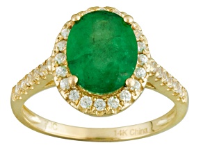 Green Emerald 14k Yellow Gold Ring 1.60ctw