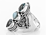 Blue Topaz Sterling Silver Ring 2.40ctw