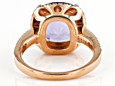 Purple Amethyst 18k Rose Gold Over Sterling Silver Ring 6.10ctw