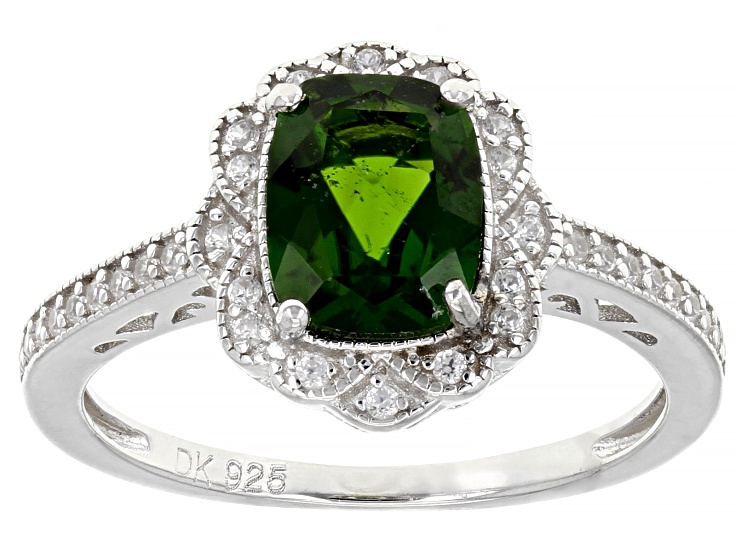 White Cubic Zirconia Rhodium Over Sterling Silver Ring 6.18
