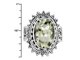 Green Prasiolite Sterling Silver Ring 5.00ct
