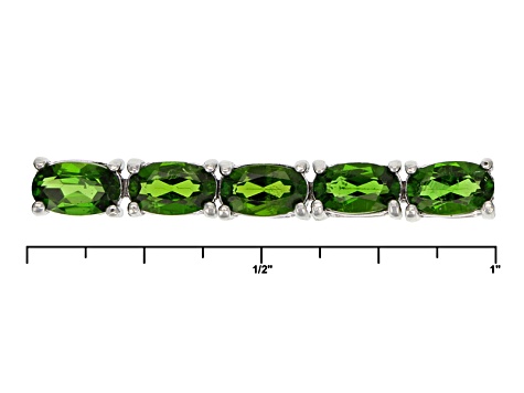 Green Chrome Diopside Rhodium Over Sterling Silver Bracelet 2.80ctw