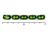 Green Chrome Diopside Rhodium Over Sterling Silver Bracelet 2.80ctw