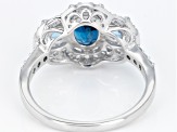 London Blue Topaz Rhodium Over Sterling Silver Ring 2.74ctw