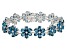 Blue Topaz Rhodium Over Silver Bracelet 32.51ctw