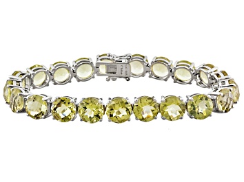 Picture of Canary Yellow Quartz Silver Tennis Bracelet 33.00ctw