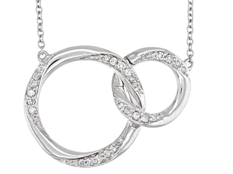 diamond interlocking circle necklace