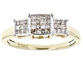 Candlelight Diamonds™ 10k Yellow Gold Cluster Ring 0.35ctw