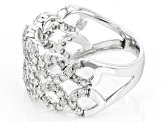 White Diamond 10k White Gold Infinity Band Ring 1.00ctw