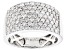 White Diamond 14k White Gold Wide Band 1.50ctw