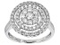 White Diamond 14k White Gold Cluster Ring 1.00ctw
