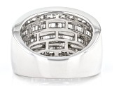 White Diamond 10k White Gold Multi-Row Ring 2.00ctw