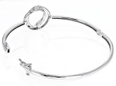 White Diamond 10k White Gold Bangle Bracelet 0.40ctw