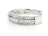 White Diamond 10K White Gold Band Ring 0.25ctw