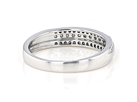 White Diamond 10K White Gold Band Ring 0.25ctw