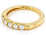 White Diamond 14K Yellow Gold Band Ring 0.40ctw