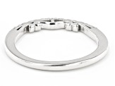 White Diamond Rhodium Over Sterling Silver Band Ring 0.10ctw
