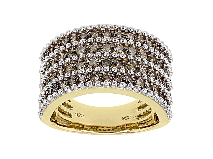 0.75ctw Woven Diamond Band Ring 14K Yellow Gold Ring Size 