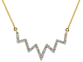 White Diamond 14k Yellow Gold Necklace 0.15ctw