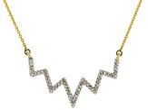 White Diamond 14k Yellow Gold Necklace 0.15ctw